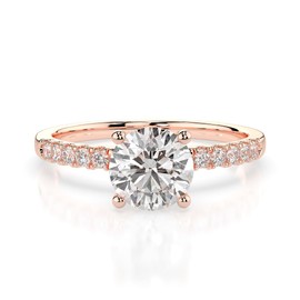 KEEPSTAR 1.00 Carat TW Women's Moissanite Engagement Ring in 18k White, Yellow or Rose Gold Plated Silver (D Color, VVS1 Clarity), 6.5, Metal, Moissanite