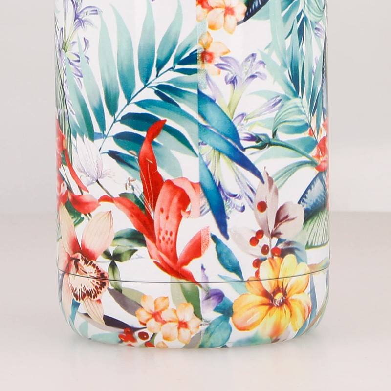 Quokka Solid Orchid Garden Stainless Steel Thermal Flask 630 ml