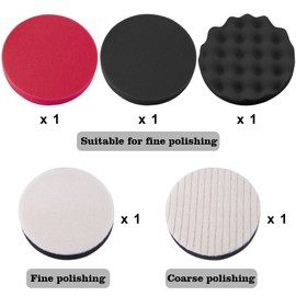 SIQUK Pack of 8 Polishing Sponges Car Polishing Pads 180 mm Polishing Sponges Pads Car Foam Polishing Pad Polishing Pad Polishing Attachment with M14 Drill Adapter for Drill