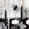 7.3Inch Black Spiral Taper Candle, Blue Candle Sticks Twisted Candles