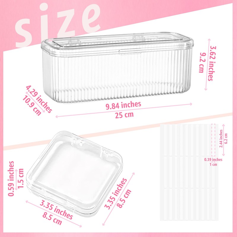 XNXA Clear Press On Nail Storage Containers 12-Pack Stackable Cases,