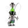 WINE BODIES Fisherman with Pale Metal Wine Bottle Holder, Charcoal