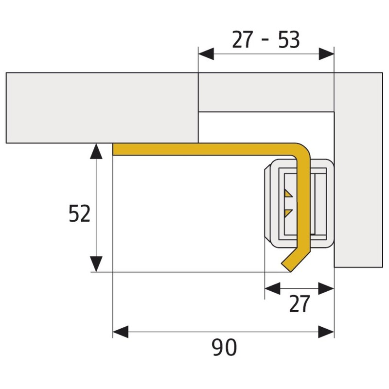 ABUS 104497 SW20 W EK Window and Door Bracket, White