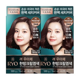 Ryo Uachae Nutrition Gray Gray Dye Coffee Brown 6C 2pcs / 려 우아채 영양새치염색 커피브라운 6C 2개