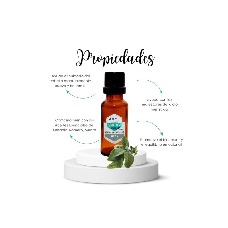 Aceite Esencial de Salvia Natural Puro Aromaterapia