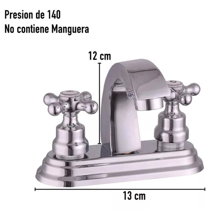 CNX Mezcladora Para Lavabo Cromada Con Cartucho De Compresión