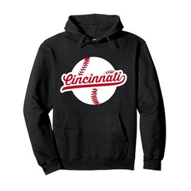 Cincinnati Baseball Vintage Ohio Pride Love City Red Pullover Hoodie