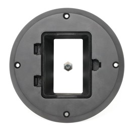 RiteAV 1 Port Coax Cable TV Jack Wall Plate - Floor Box [Black]