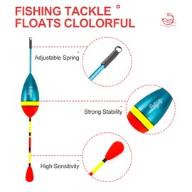 VIPMOON Floats Fishing Set 10 Pieces Float Fishing Trout 0.6g/0.8g/1.2g/2.5g/3g/4.5g Fishing Floats Fishing Floats Set