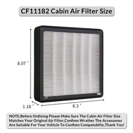 CAF1873P,CF11182,Cabin Air Filter with activated carbon particle for Honda:2016-2023 Civic,2018-2023 Odyssey,2009-2020 Fit,2017-2023 CR-V,2016-2023 HR-V,Insight,CR-Z,Clarity.Acura,MDX,TLX,RDX,Integra.