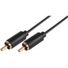 Phono Plug to Plug Lead 1.5M Black, Audio & Video