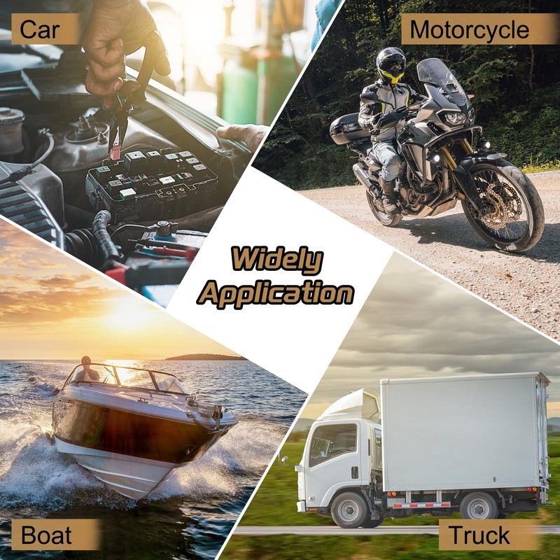 DMiotech 2 Pack Automatic Narrow Mini Reset Fuse, 14V DC