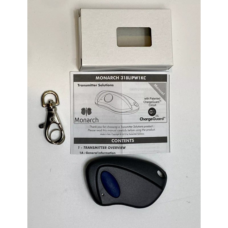 Monarxh Monarch 318LIPW1K Garage Door / Gate Opener Keychain Remote