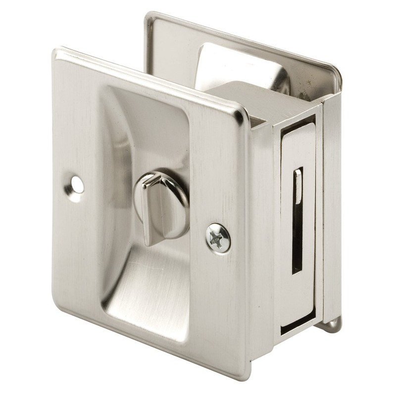 Prime-Line N 7239 Pocket Door Privacy Lock with Pull -