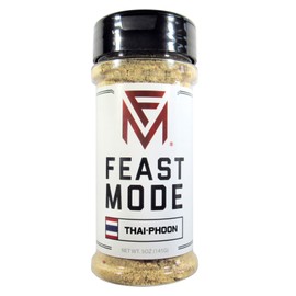 Thai Phoon - Feast Mode Flavors - Low Sodium , No MSG , Gluten Free , All Natural , Meal Prep Seasoning , Onion , Lemon Powder , Crushed Red Pepper