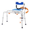 VEVOR Sliding Tub Transfer Bench with 360 Degree Swivel Seat,