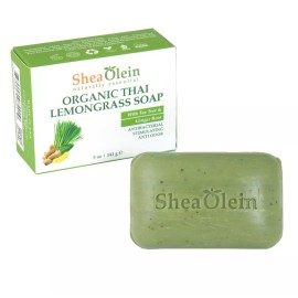 Shea Olein Organic Thai Lemongrass Shea Olein Natural Soap 5 oz Bar With Tea Tree & Ginger