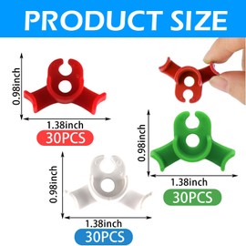 YudeWater 90pcs-Plant Bender, Trellis Clamps for Climbing Plants Garden Plant Grow Tools,Plant Training Clips, Lst Clips for Low Stress Training Plant Stem Support（White, red, Green）