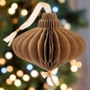 Karma, Christmas Hanging Ornament, Traditional Drop Paper Ornament 3.25" Gold,Holiday