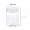 sourcing map Round Plastic Jars with White Screw Top Lid,