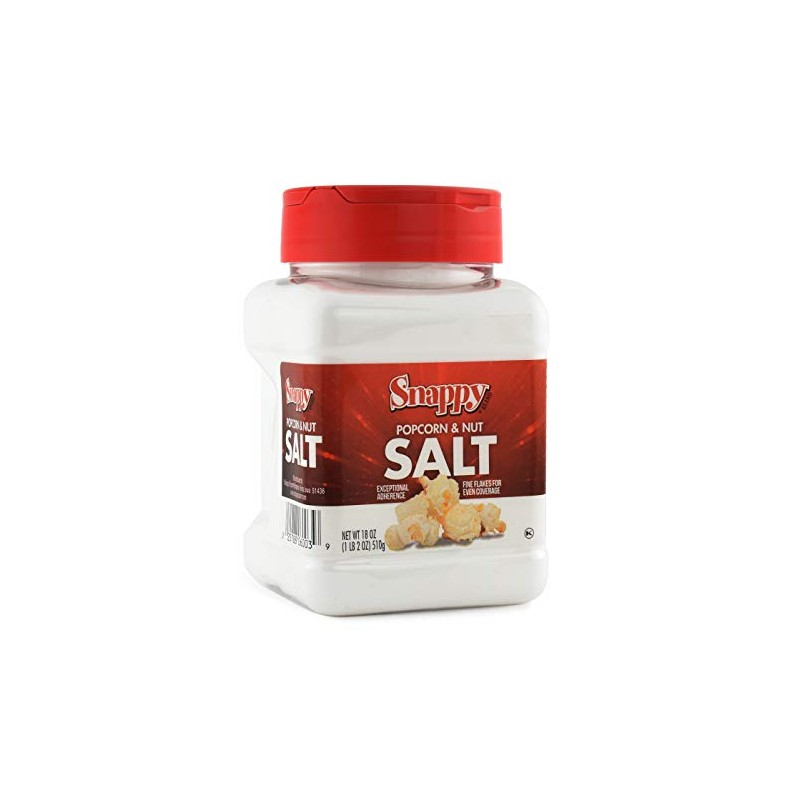 Snappy White Popcorn Salt, 18 oz