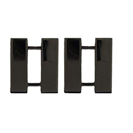 United States Army Captain Black Insignia of Rank 1" Lapel Pins (Set of Two)