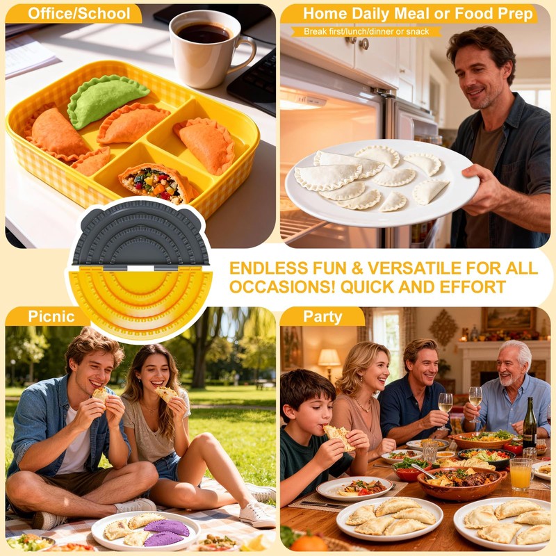 Updated 4-in-1 Tortilla Sealer Crimper, Adjustable 4"+6"+8"+10" Tortilla Crimper Quesadilla
