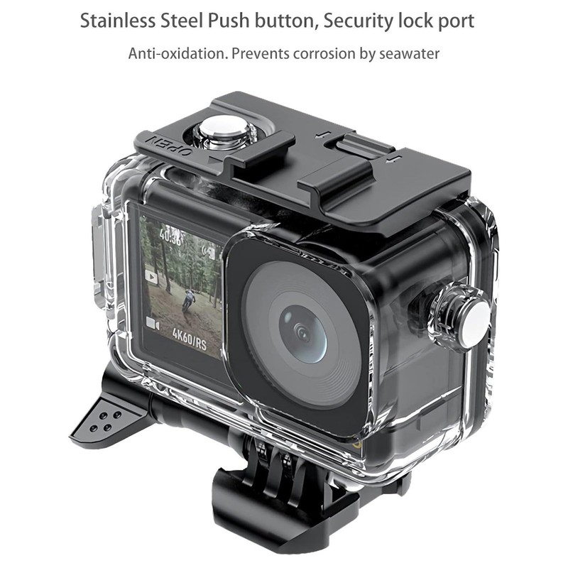 Waterproof Case for DJI Osmo Action 4 Action 3, 60M/196FT