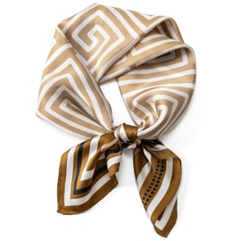 100% Mulberry Silk Scarf for Women, Bandana Square Satin Neck Head Scarf for Hair 27"x27" Handbag Accessories