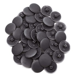 Snap-On Bifix Cover Caps to Use with Phillips Ph2 & Pozidrive Pz2 Pozi Screws - Pack of 50 Biffix Covers : Black