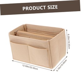 Healvian 1Pc Detachable Felt Makeup Bag Portable Storage Pouch for Cosmetics and Pens Scratch Resistant Easy to Clean Present for Her