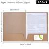 Kraft Paper File Folder, A4 Square Cut Two-Pocket Folders, Storage