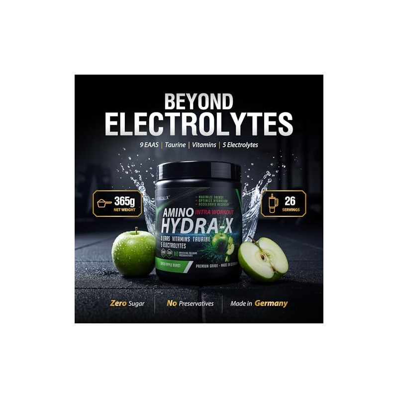 Athenix® Amino Hydra-X Intra-Workout | 9 EAAs + 5 Electrolytes