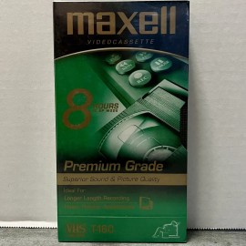 Maxell T-160 Premium Grade Video Cassette Tapes 8 Hours SEALED