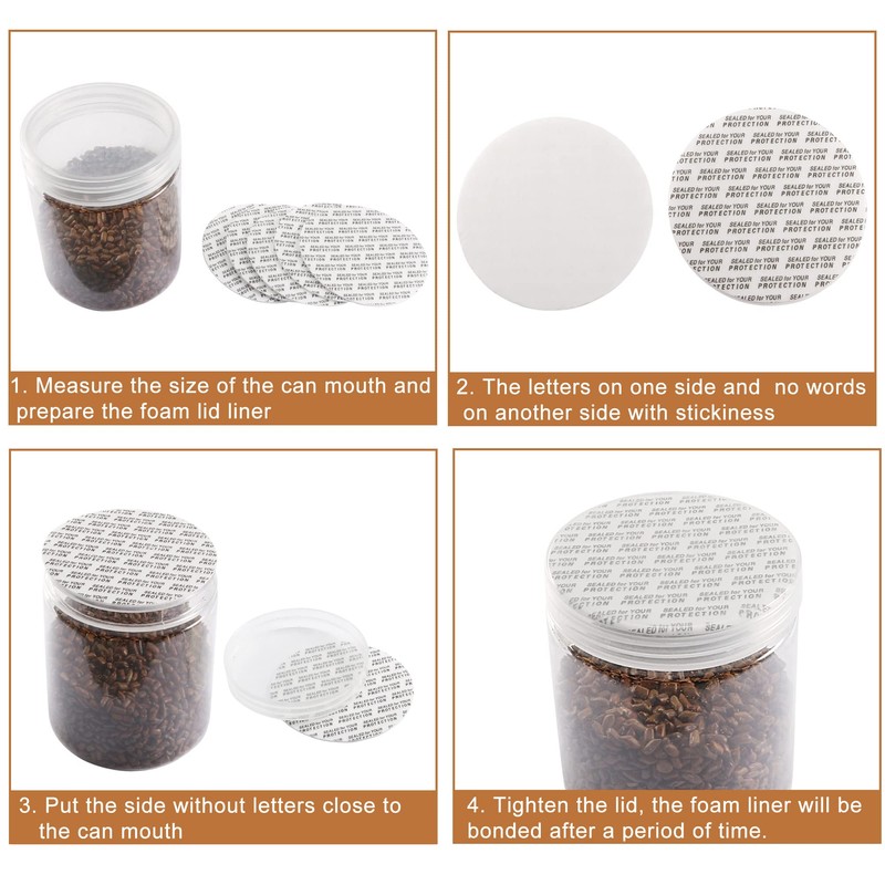 PATIKIL 30mm/1.18" Foam Lid Liner, 50 Pack PS Foam Resistant