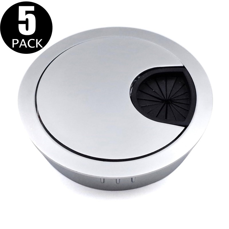 Jetland Desk Grommet for Wire Organizer - Matte Silver, Fits