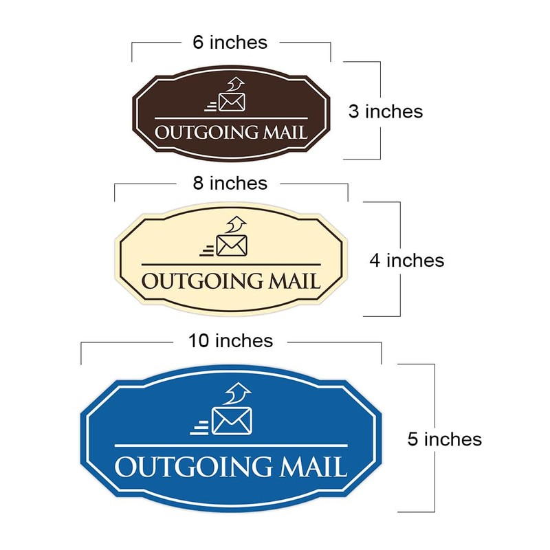 Signs ByLITA Victorian Outgoing Mail Durable ABS Plastic | Laser