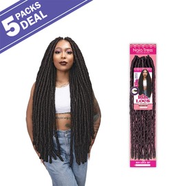 Janet Collection Crochet Braids Nala Tress Rih Locs 20" (5-pack, BURG)