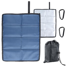 Naapesi Outdoor Foldable Seat Cushion - Lightweight, Compact & Weatherproof with Carry Bag - Ideal for Camping, Cojín de Tela Oxford - 50 x 30 cm (1 Piece, Navy Blue)