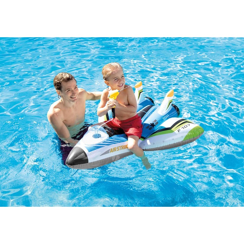 Intex 57536NP - Inflatable Aeroplane with Water Gun Plane Ride-On