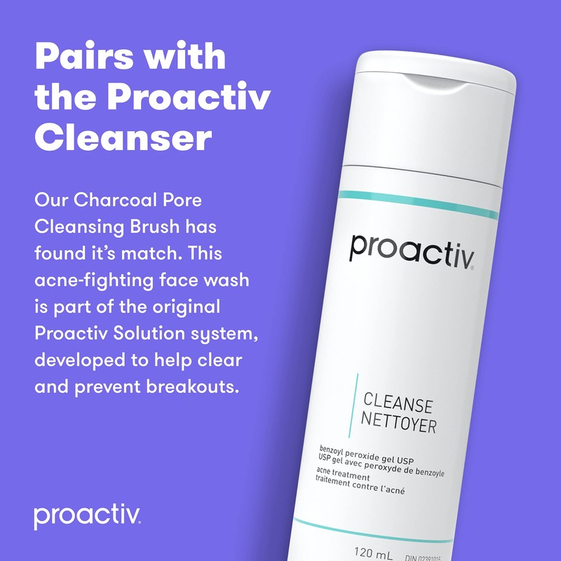 Proactiv Charcoal Facial Cleansing Brush - Spin Brush Exfoliator and