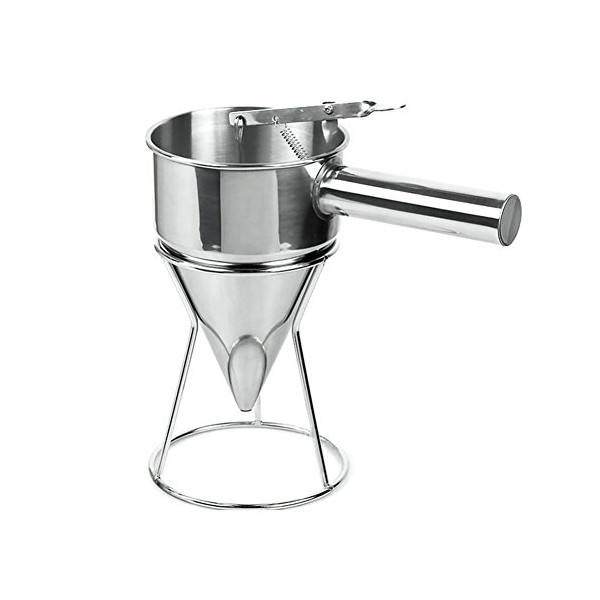 Stainless Steel Funnel Octopus Balls Tools With Handle & Rack,