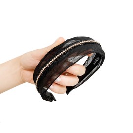 Burnaby see-through mesh cubic hair band / 버나비 시스루 메쉬 큐빅 헤어밴드