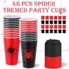 Teenyyou 48 Pcs Spider Cups Spider Party Supplies 16oz Thick