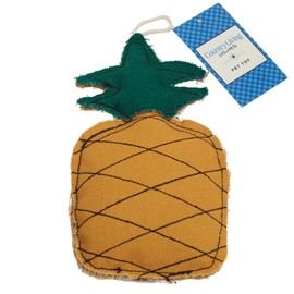 Country Living Sustainable Canvas & Jute Pineapple-Shaped Dog Chew Toy – Durable, Non-Toxic, and Safe for Teeth – Ideal for Interactive Play & Chewing