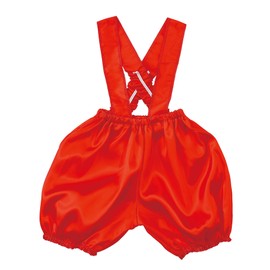 Artec 15012 Soft Satin Overalls, Pumpkin Pants, C, Red, Cosplay, Recitals, Play Party, Handmade Costume, Easy for Children