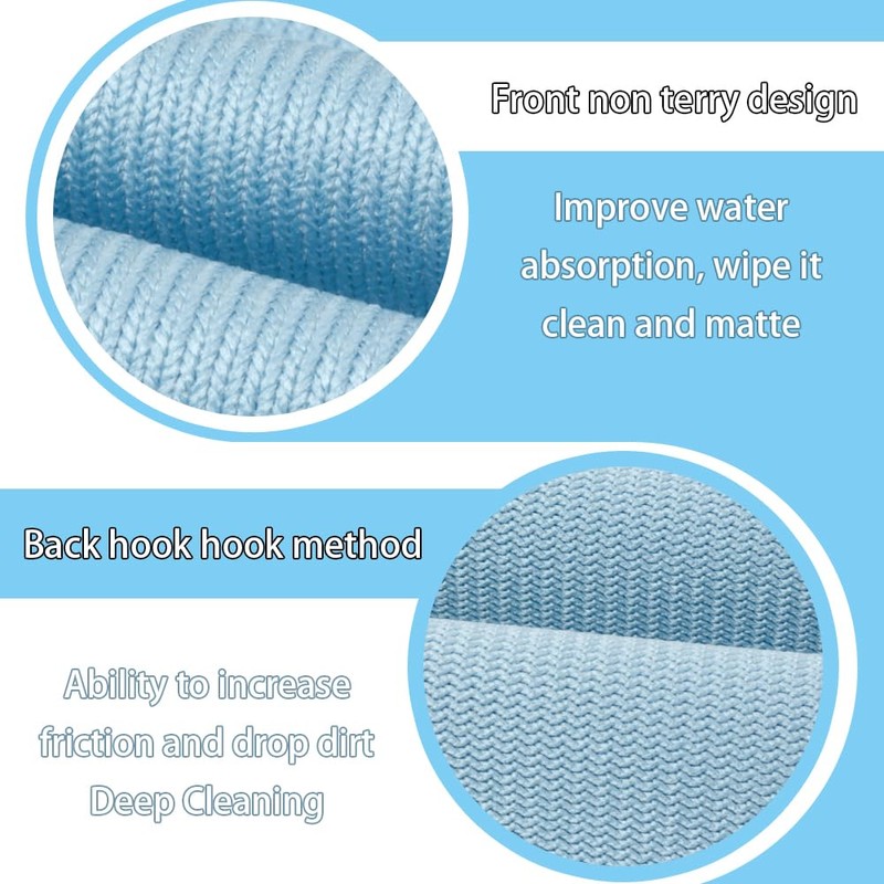 SINLAND Quick Dry Micro Fiberglass Glass Wipes Cloth Kitchen Dish