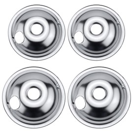Beaquicy WB31T10010 and WB31T10011 Chrome Drip Pans - Replacement for GE and Ken-more Replacement Electric Range