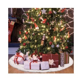 Unbranded Christmas Tree Skirt, Sequin Trees Skirt Soft Snowflakes Tree Skirt Soft Xmas