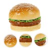 Kisangel 2pcs Realistic Simulation Burger Model Artificial Bread for Boys